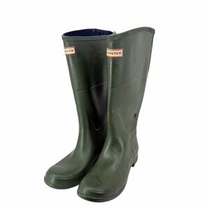 Hunter Original Tall Rain Boots Olive Green Waterproof Women’s Size 9
